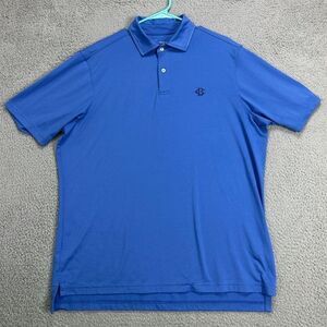 FG Tech Polo Shirt Adult Large Blue Rugby Golf Golfing Athletic Casual Logo Mens